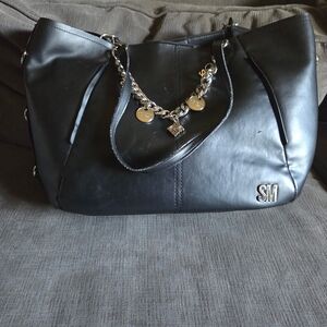 Steve Madden Charm Chain Pleather Tote Bag